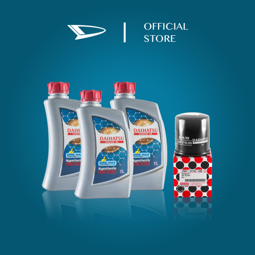 Daihatsu Genuine Oil 10W-40 API SN Synthetic 3L + Oli Filter