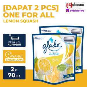 [EZR.0700631] (Dapat 2Pcs) Glade One For All Lemon Squash 70gr Pengharum Ruangan