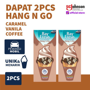 [EZR.0700642] (Dapat 2 pcs) Bayfresh Hang n Go Caramel Coffee Pengharum Mobil