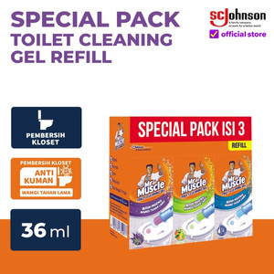 [EZR.0700649] (Special Pack) Mr Muscle Toilet Cleaning Gel Refill isi 3pcs 36mL