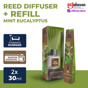 [EZR.0700650] Bayfresh Reed Diffuser Pengharum Ruangan & Refill Mint Eucalyptus