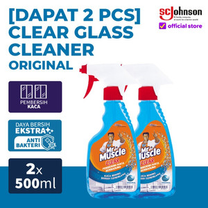 [EZR.0700665] (Dapat 2Pcs) Mr Muscle Glass Liquid Blue Pump 500mL