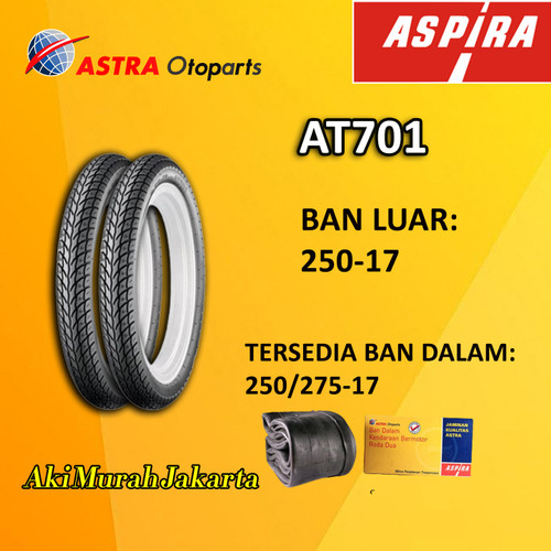 Ban Luar Aspira AT 701 TUBETYPE 250-17 250/275-17 70/90-17 80/90-17