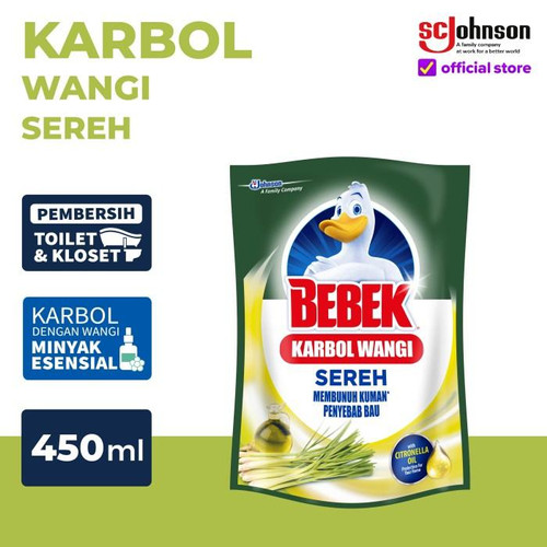 [EZR.0700695] Bebek Karbol Wangi Sereh Pouch 450mL Kebersihan Rumah Tangga