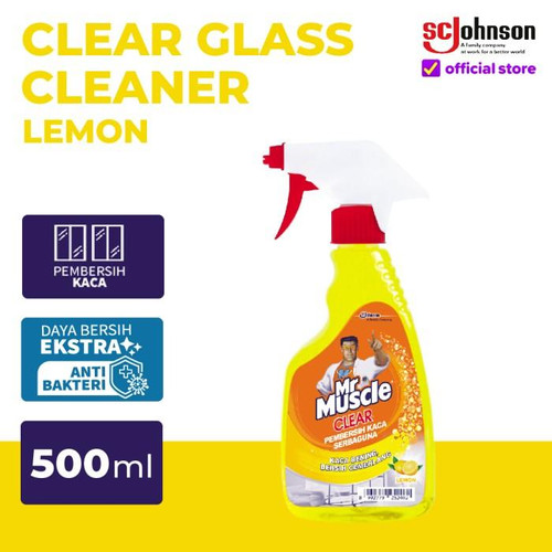 [EZR.0700699] Mr Muscle Glass Liquid Lemon Pump 500mL Pembersih Kaca