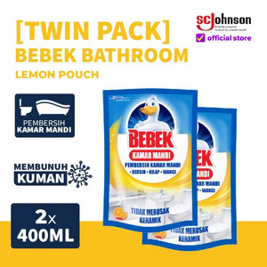 [EZR.0700718] [Twin Pack] Bebek Bathroom Lemon Peach Pouch 400mL x 2pcs