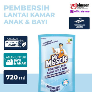 [EZR.0700720] Mr Muscle Pembersih Lantai Kamar Bayi & Anak Pouch 720mL
