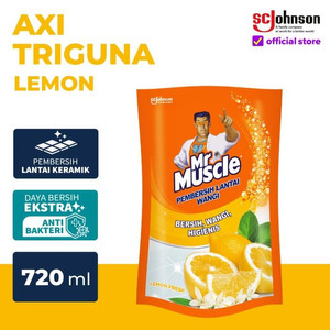 [EZR.0700722] Mr Muscle Axi Triguna Pembersih Lantai Lemon Pouch 720ml