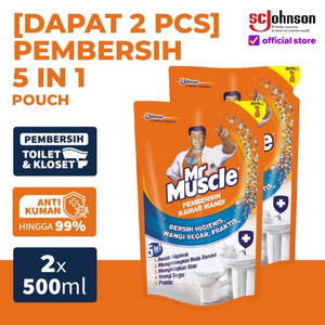 [EZR.0700734] (Dapat 2Pcs) Mr Muscle Pembersih Kamar Mandi 5in1 Pouch 500ml