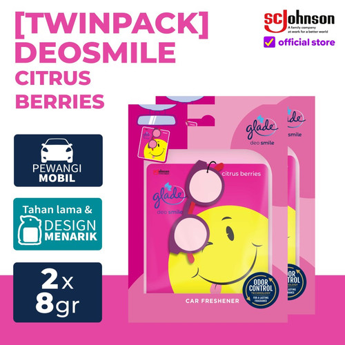 [EZR.0700737] (TWIN PACK) Glade Deo Smile Citrus 8gr Pengharum