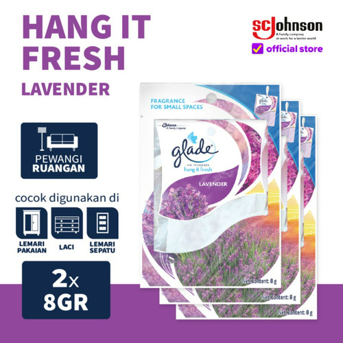 [EZR.0700750] [Dapat 3 pcs] Glade Hang It Fresh Lavender 8gr
