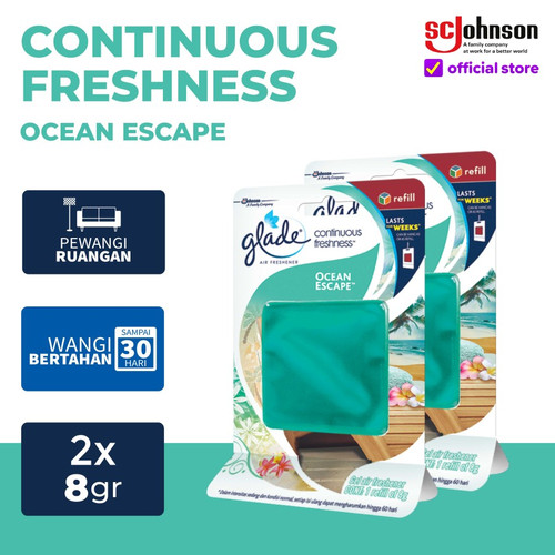 [EZR.0700751] [Twin Pack] Glade Continue-Freshness Ocean Escape 8gr