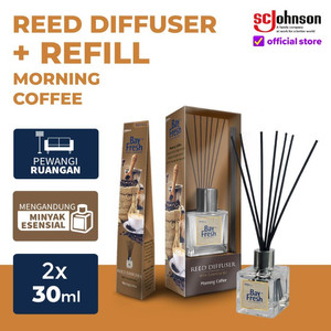 [EZR.0700821] Bayfresh Reed Diffuser Pengharum Ruangan + Refill - Morning Coffee