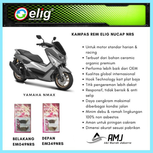 [EZR.0700889] Kampas Rem Yamaha Depan Belakang NMAX ELIG EM049 EM349 NRS