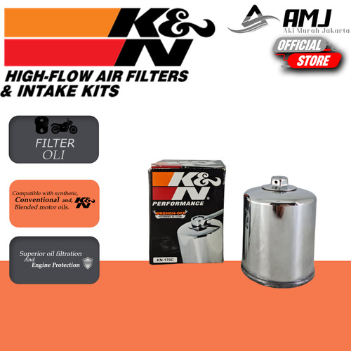 K&N Filter Oli Harley Davidson SPORTSTER / XL1200 72 KN 170 CHROME ORI