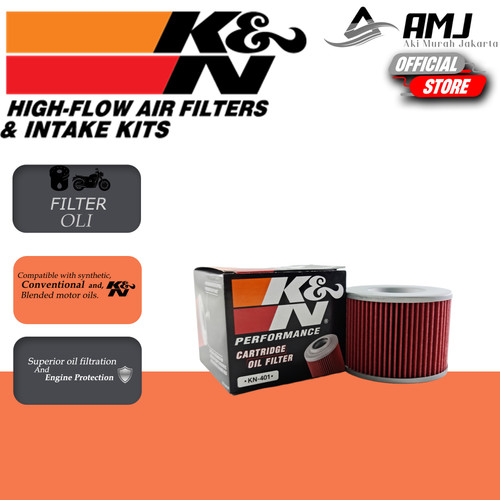 K&N Filter Oli Ninja 250R / Ninja 250 Karbu KN 401 ORIGINAL K&N