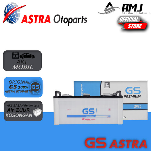 [EZR.0701612] AKI HINO BUS GS PREMIUM ASTRA N120 / 115F51 Aki Basah 12V / 120Ah