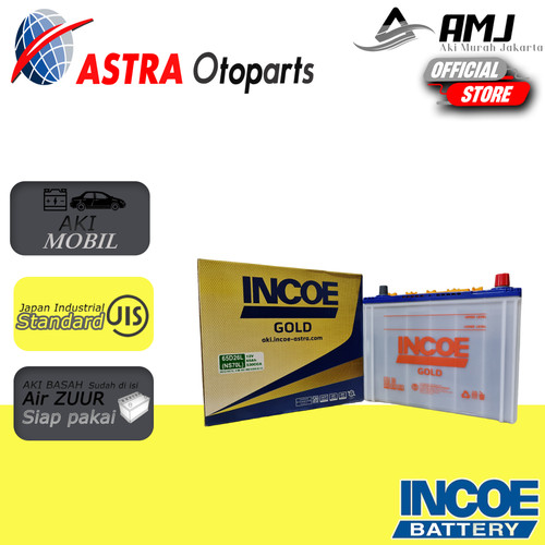 [EZR.0701656] Aki Mobil INCOE GOLD Ford Escape NS70L / 65D26L AKI BASAH 12V / 65Ah