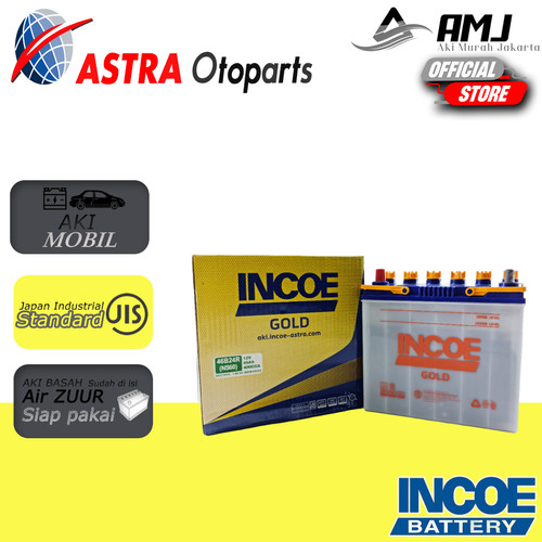 [EZR.0702201] Aki Mobil Honda HRV INCOE GOLD Astra NS60LS Aki Basah 12V / 45 Ah