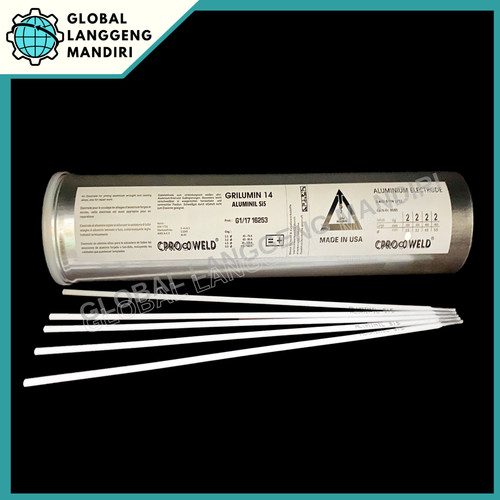 [EZM.1140057] KAWAT LAS ALUMINIUM 3.2MM (1KG) GRILUMIN 14 / ELECTRODE ALUMINIL 3.2MM