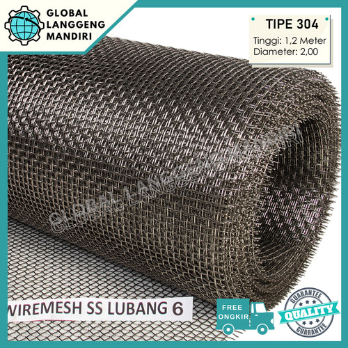 [EZM.1140062] WIRE MESH LUBANG 6 (304) 1MX1M/ WIREMESH CACING 6MM JAPAN QUALITY