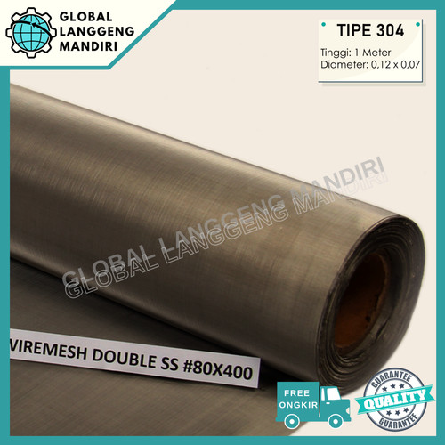 [EZM.1140077] WIRE MESH DOUBLE 80X400 (304) 1MX1M/ WIRE SCREEN DOUBLE JAPAN QUALITY
