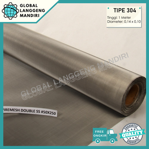 [EZM.1140078] WIRE MESH DOUBLE 50X250 304 1MX1M/ WIRE SCREEN DOUBLE JAPAN QUALITY