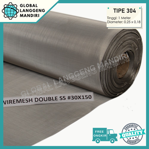 [EZM.1140079] WIRE MESH DOUBLE 30X150 201/304 1MX1M/ WIRE SCREEN DOUBLE JAPAN HQ