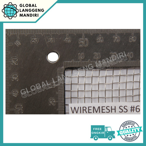 [EZM.1140089] WIRE MESH 6 STAINLESS (304) 1MX1M / WIREMESH #6 AYAKAN STAINLESS