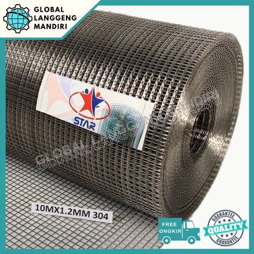 [EZM.1140112] KAWAT RAM STAINLESS 10MMX10MMX1.2MX1M (304)/ KAWAT LOKET STAINLESS 304