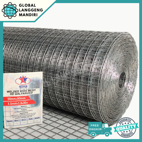 [EZM.1140128] LOKET GALVANIS 50MMX50MMX3.5MMX1.8M / KAWAT RAM 2"X2" KAWAT RAM GALV
