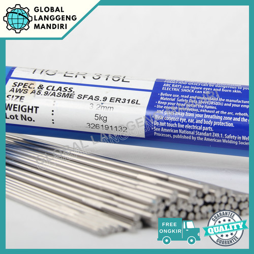 [EZM.1140134] KAWAT LAS ARGON CPROWELD TIG ER316L 3.2MM (1KG) / ER 316L FILLER ARGON