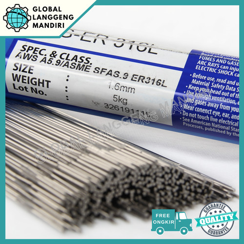 [EZM.1140137] KAWAT LAS ARGON CPROWELD TIG ER316L 1.6MM (1KG) / ER 316L FILLER ARGON