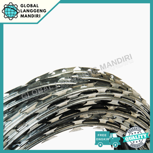 [EZM.1140142] KAWAT DURI SILET / RAZOR WIRE BTO 30 / KAWAT DURI SILET GALVANIS 10M