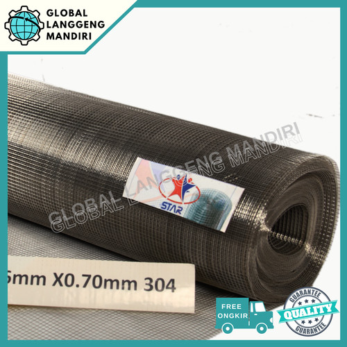 [EZM.1140151] KAWAT RAM STAINLESS 6MMX6MMX0.7MMX1M (304)/ KAWAT LOKET 6MM ANTI KARAT