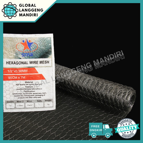 [EZM.1140153] KAWAT AYAM 7 METER / KAWAT RAM 1/2"X0.38MMX0.9M / HEXAGONAL WIRE MESH