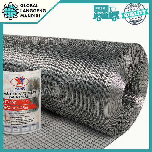 [EZM.1140157] KAWAT RAM GALVANIS 3/4"X3/4"X0.8MMX0.9M / KAWAT LOKET 20MM BWG 21