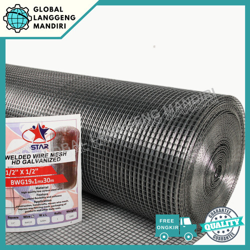 [EZM.1140160] KAWAT RAM GALVANIS HD 1/2"X1/2"X1.0MMX1M / KAWAT LOKET 12MM BWG19