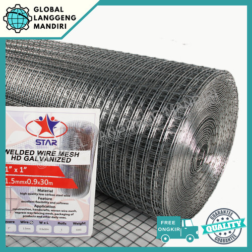 [EZM.1140165] KAWAT RAM GALVANIS 1"X1"X1.5MMX0.9M / KAWAT LOKET 25MMX25MM ANTI KARAT