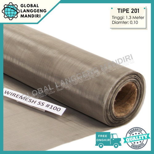 [EZM.1140189] WIRE MESH 100 STAINLESS (201) 1MX1.3M / FILTER INDUSTRY WIREMESH #100
