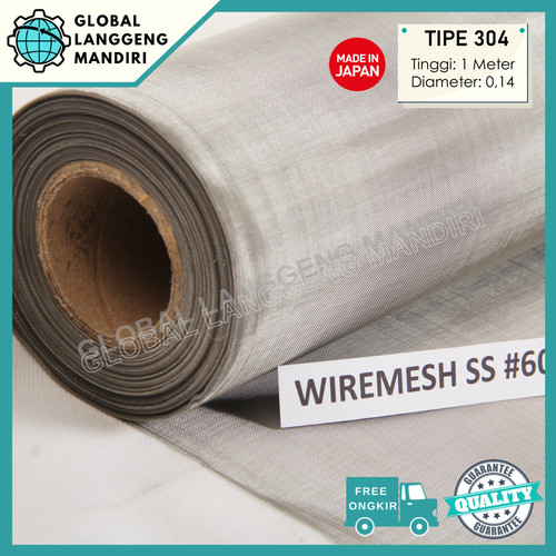 [EZM.1140238] WIRE MESH 60 STAINLESS (304) JEPANG 1MX1MX0.15MM / FILTER STAINLESS