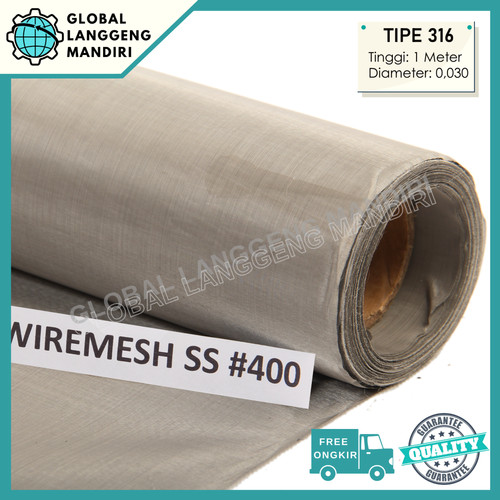 [EZM.1140257] WIRE MESH 400 (316) JAPAN QUALITY 1MX1M / FILTER STAINLESS #400