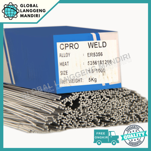 [EZM.1140264] KAWAT LAS TIG ALUMINIUM ER 5356 1.6MM CPROWELD / FILLER 1.6 MM ER5356