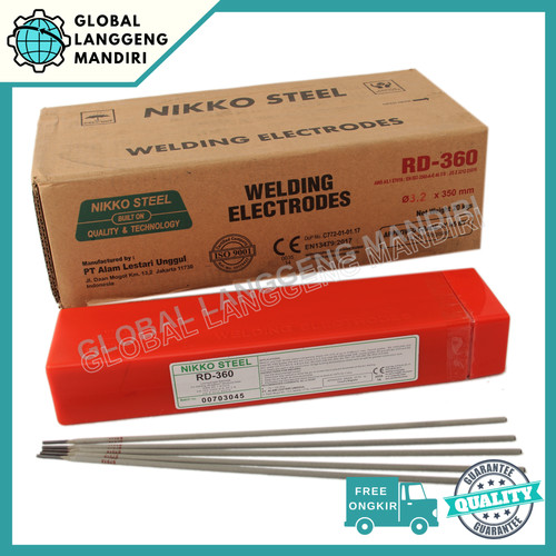 [EZM.1140281] KAWAT LAS RD360 NIKKOSTEEL 3,2MM (5KG)/ RD 360 3,2 MM NIKKO