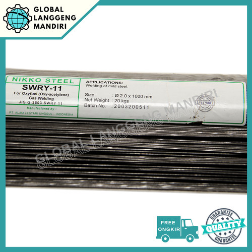 [EZM.1140286] KAWAT LAS SWRY-11 2.0MM NIKKOSTEEL / SWRY 11 2.0 MM ACETYLENE OXYFUEL