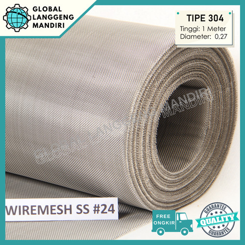 [EZM.1140303] WIREMESH 24 STAINLESS (1M) TIPE (304) / SARINGAN STAINLESS