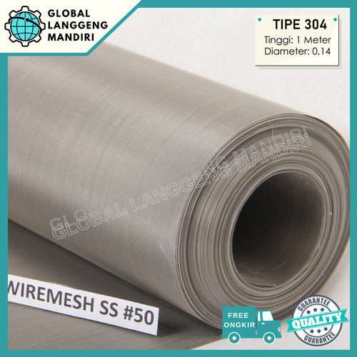 [EZM.1140307] WIREMESH 50 STAINLESS (1M) TIPE (304) / TEBAL 0.12/0.14/0.17/0.19/