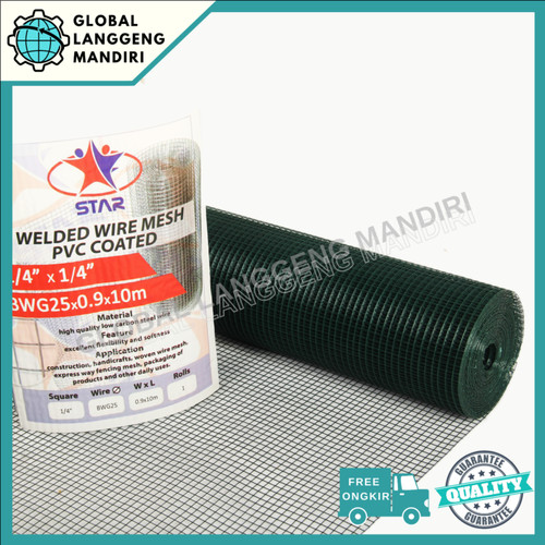 [EZM.1140356] KAWAT LOKET PVC 1/4'X1/4" BWG25 (10M) KAWAT LOKET HIJAU 1/4X1/4 INCHI