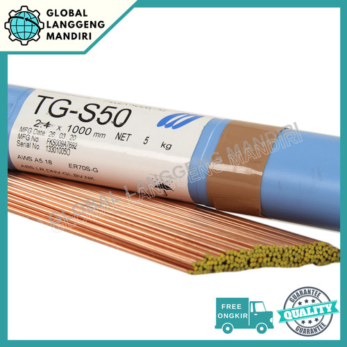 [EZM.1140360] Kawat Las Argon TIG BESI TGS50 2.4 mm (1PAK) FAMILIARC ER 70 TGS 50