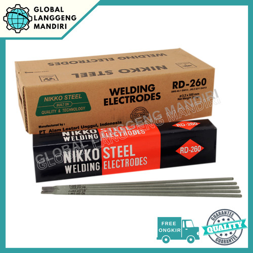[EZM.1140387] Kawat Las Nikko Steel RD260 3.2mm (5KG) / RD 260 3.2 MM STEEL BESI
